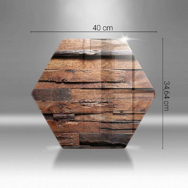 Skärbräda glas sexhörning Dekorativa träskivor