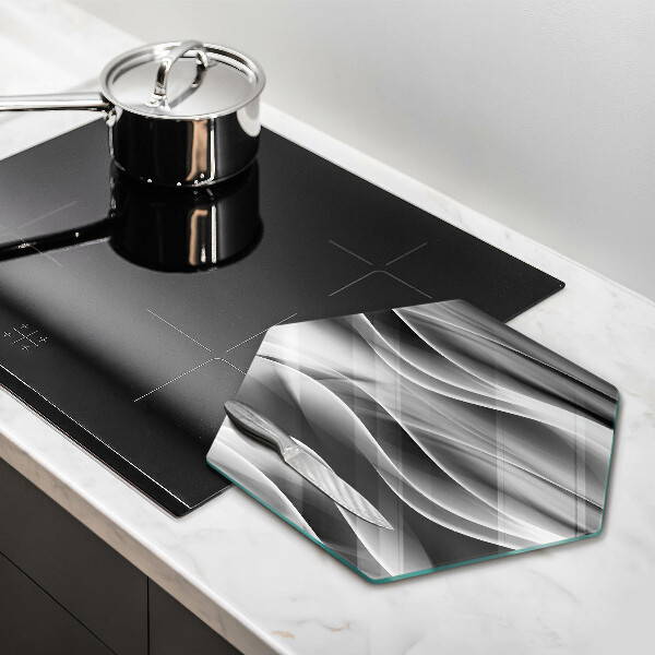 Skärbräda glas sexhörning Abstraktion mjuka linjer