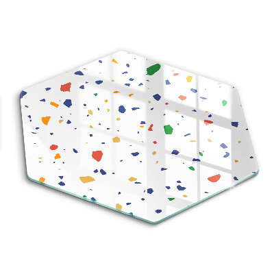 Skärbräda glas sexhörning Färgglatt stengods