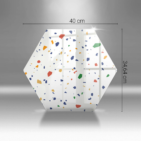 Skärbräda glas sexhörning Färgglatt stengods
