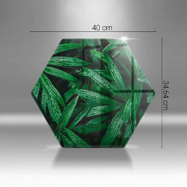 Skärbräda glas sexhörning Växter löv