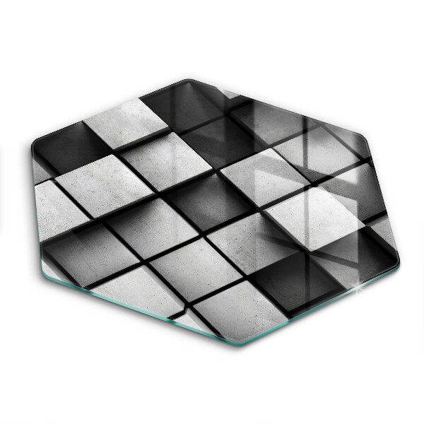 Skärbräda glas sexhörning 3D geometri bakgrund