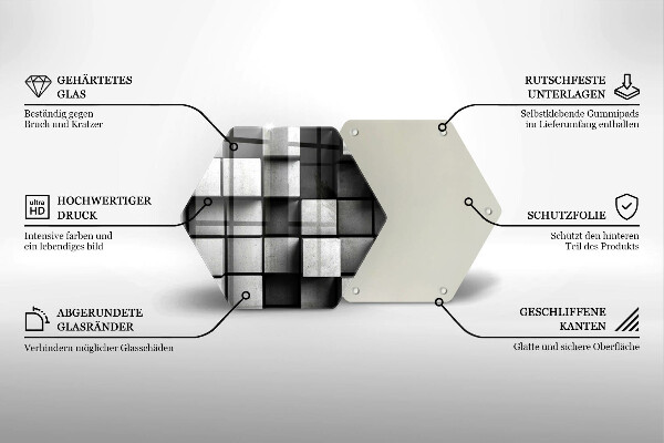Skärbräda glas sexhörning 3D geometri bakgrund