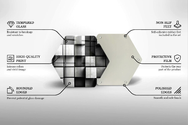 Skärbräda glas sexhörning 3D geometri bakgrund