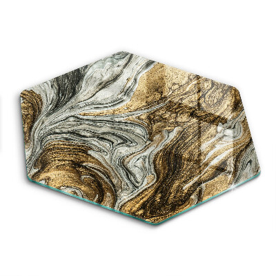 Skärbräda glas sexhörning Rik abstraktion