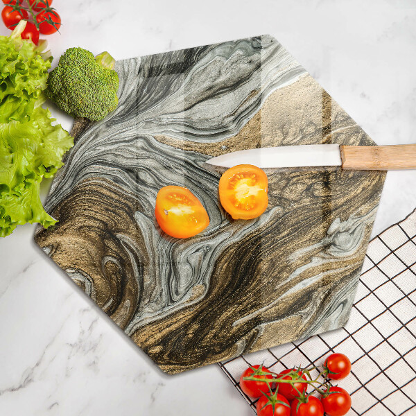 Skärbräda glas sexhörning Rik abstraktion