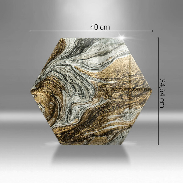 Skärbräda glas sexhörning Rik abstraktion