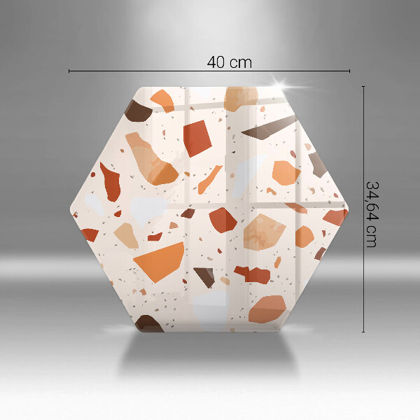 Skärbräda glas sexhörning Dekorativt stengods