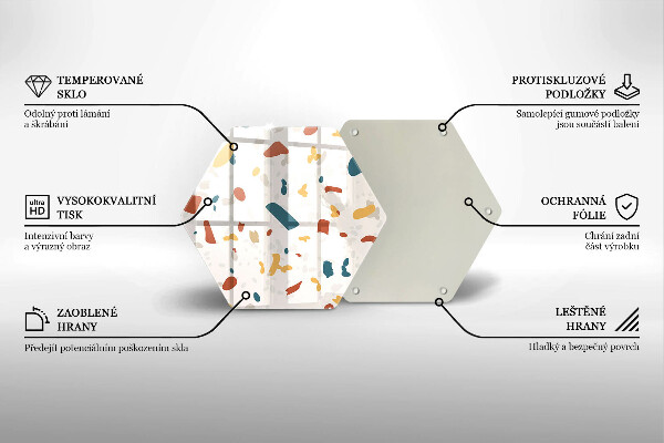 Skärbräda glas sexhörning Dekorativt stengods