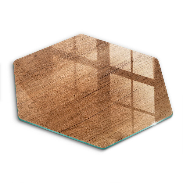 Skärbräda glas sexhörning Trästruktur