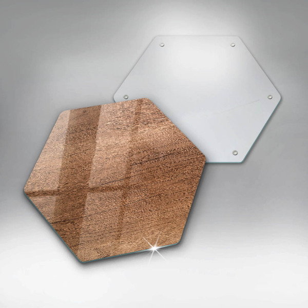 Skärbräda glas sexhörning Trästruktur