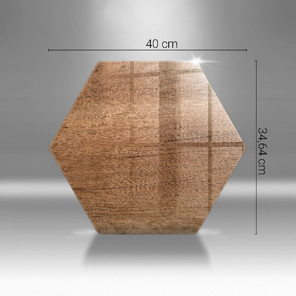 Skärbräda glas sexhörning Trästruktur