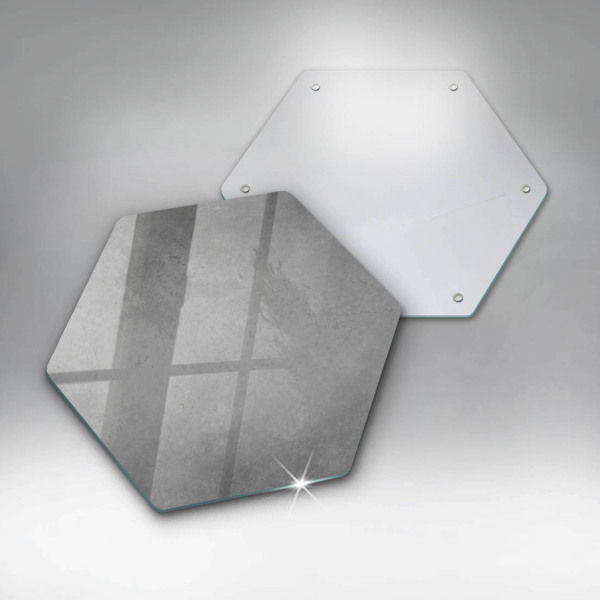 Skärbräda glas sexhörning Betong textur bakgrund