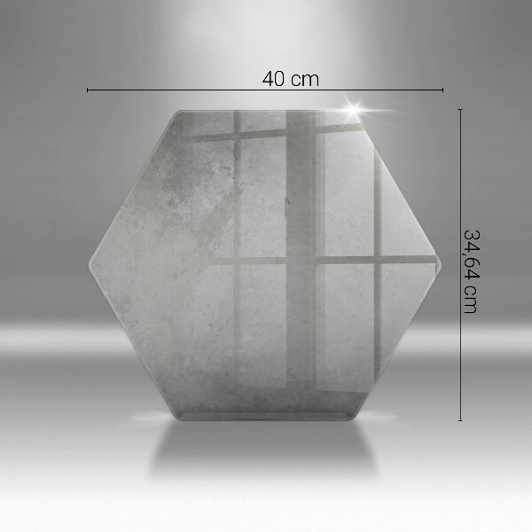 Skärbräda glas sexhörning Betong textur bakgrund