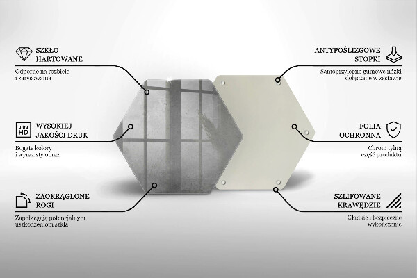 Skärbräda glas sexhörning Betong textur bakgrund
