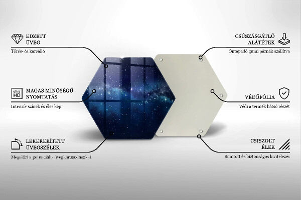 Skärbräda glas sexhörning Rymden och stjärnorna