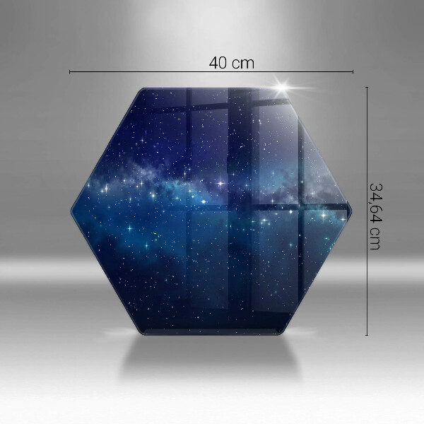 Skärbräda glas sexhörning Rymden och stjärnorna
