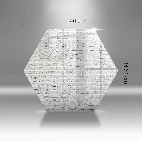 Skärbräda glas sexhörning Tegelvägg