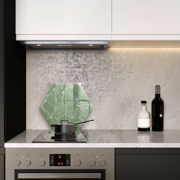 Skärbräda glas sexhörning Linjära blad