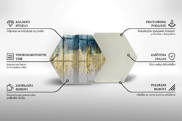 Skärbräda glas sexhörning Designer abstraktion