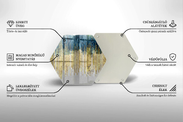Skärbräda glas sexhörning Designer abstraktion