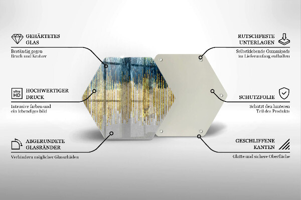 Skärbräda glas sexhörning Designer abstraktion