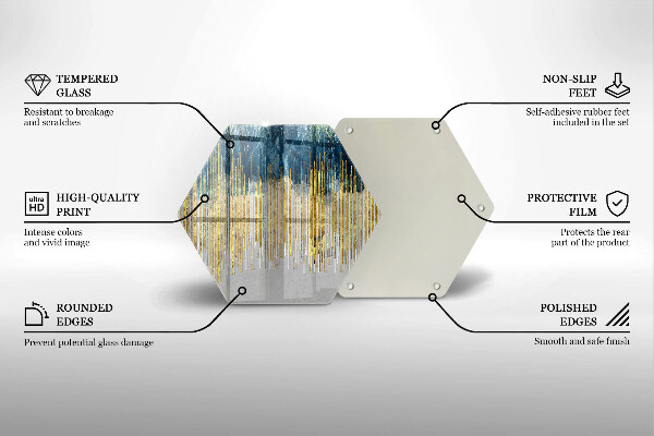 Skärbräda glas sexhörning Designer abstraktion