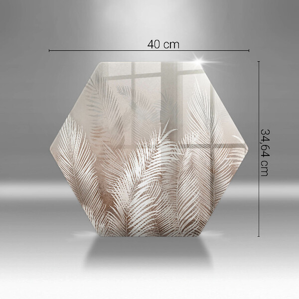 Skärbräda glas sexhörning Boho vegetation löv