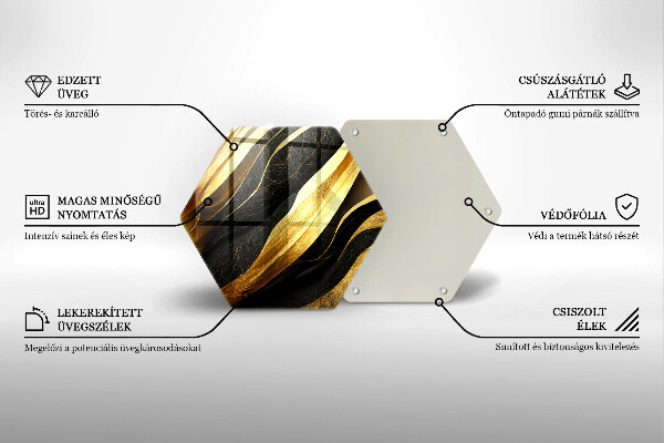 Skärbräda glas sexhörning Elegant abstraktion