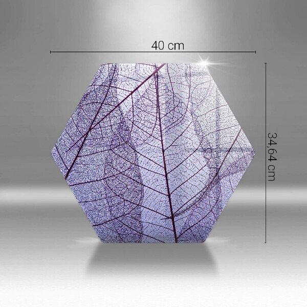 Skärbräda glas sexhörning Blad med ådror