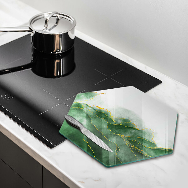 Skärbräda glas sexhörning Abstrakt natur