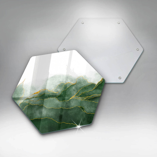 Skärbräda glas sexhörning Abstrakt natur