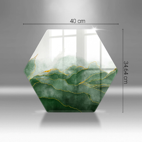 Skärbräda glas sexhörning Abstrakt natur