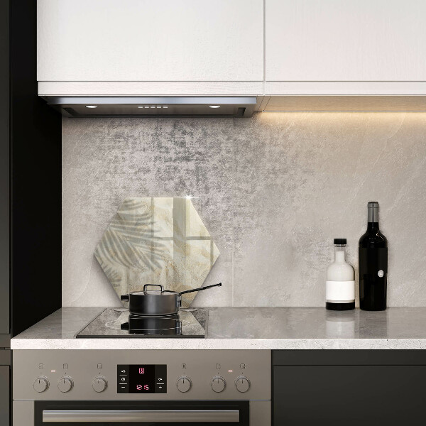 Skärbräda glas sexhörning Palmblad och sand