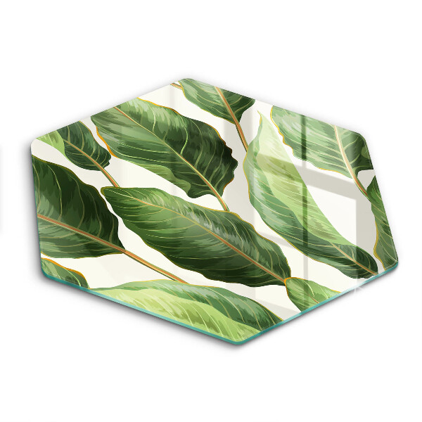 Skärbräda glas sexhörning Bananblad