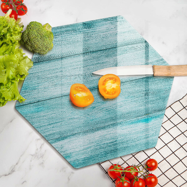 Skärbräda glas sexhörning Vintage träskivor