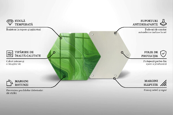 Skärbräda glas sexhörning Abstrakt konsistens