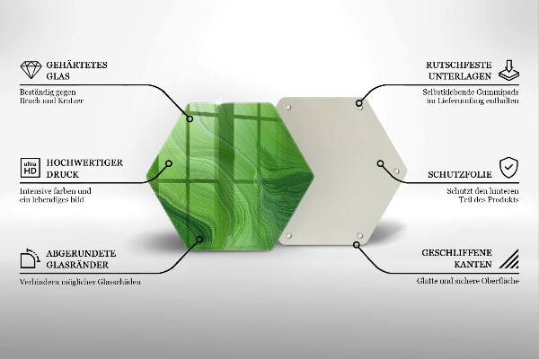 Skärbräda glas sexhörning Abstrakt konsistens