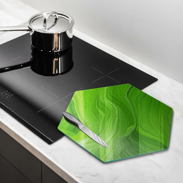 Skärbräda glas sexhörning Abstrakt konsistens