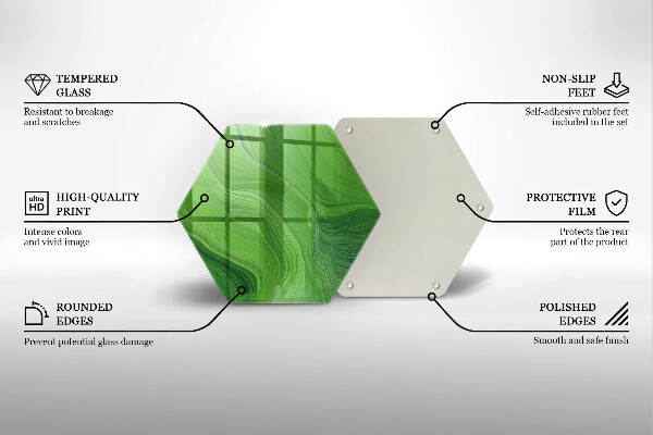 Skärbräda glas sexhörning Abstrakt konsistens