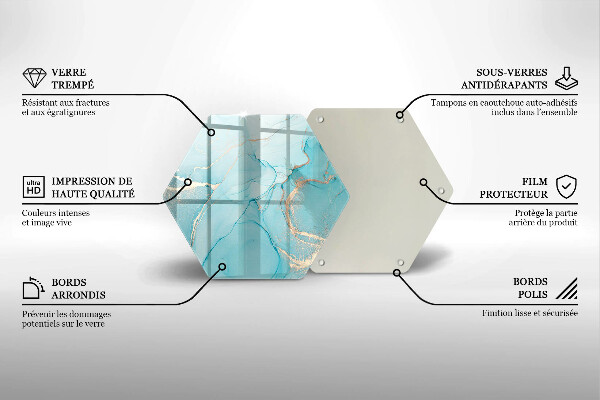 Skärbräda glas sexhörning Stenabstraktion
