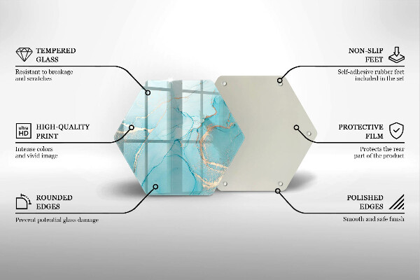 Skärbräda glas sexhörning Stenabstraktion