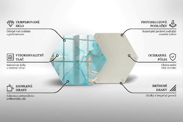 Skärbräda glas sexhörning Stenabstraktion