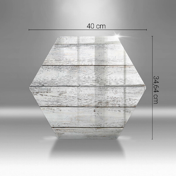 Skärbräda glas sexhörning Ljusa träskivor