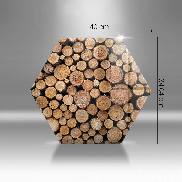 Skärbräda glas sexhörning Trädstammar