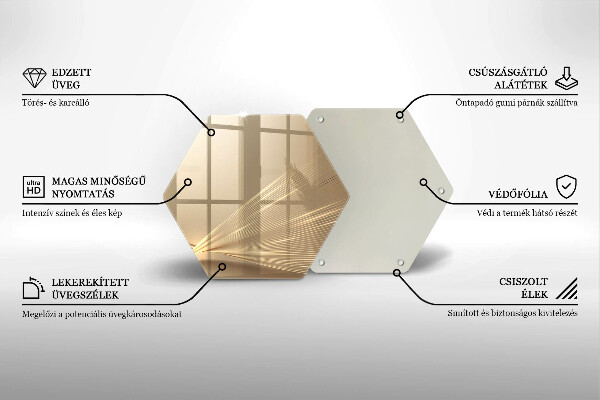 Skärbräda glas sexhörning Modern abstraktion