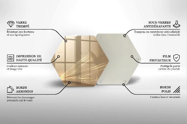 Skärbräda glas sexhörning Modern abstraktion