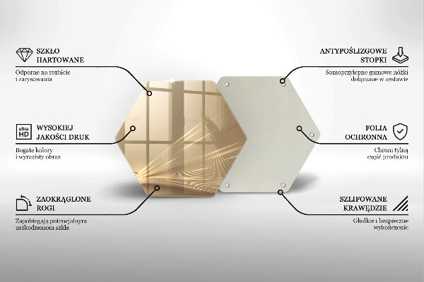 Skärbräda glas sexhörning Modern abstraktion