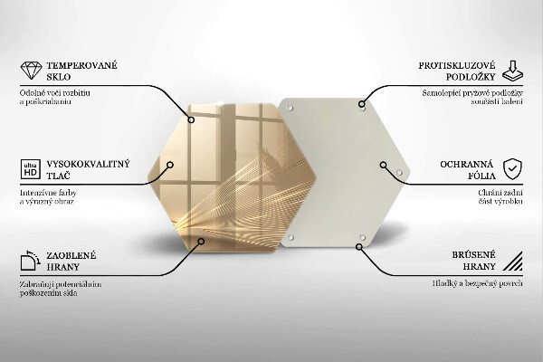 Skärbräda glas sexhörning Modern abstraktion