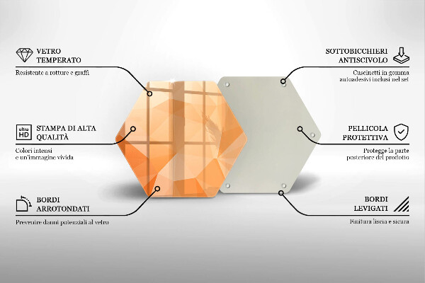 Skärbräda glas sexhörning Geometrisk bakgrund